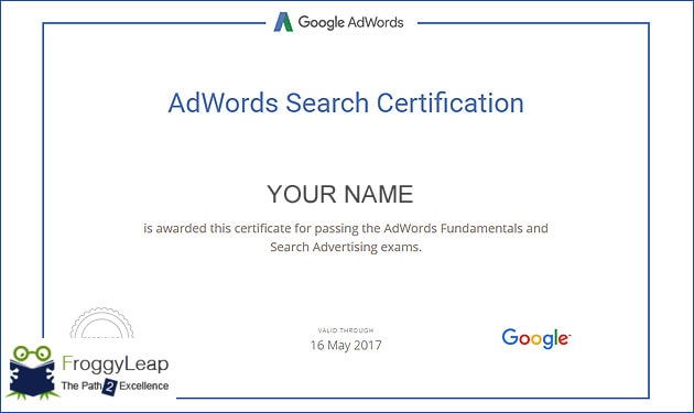 Google Adwords Search Advertising Exam